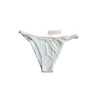 EBERJEY Cream Ecru Swim Bikini Bottoms Size L NEW NWT